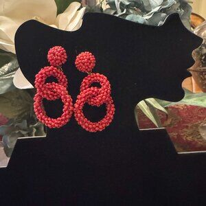 Red Dangling Earrings